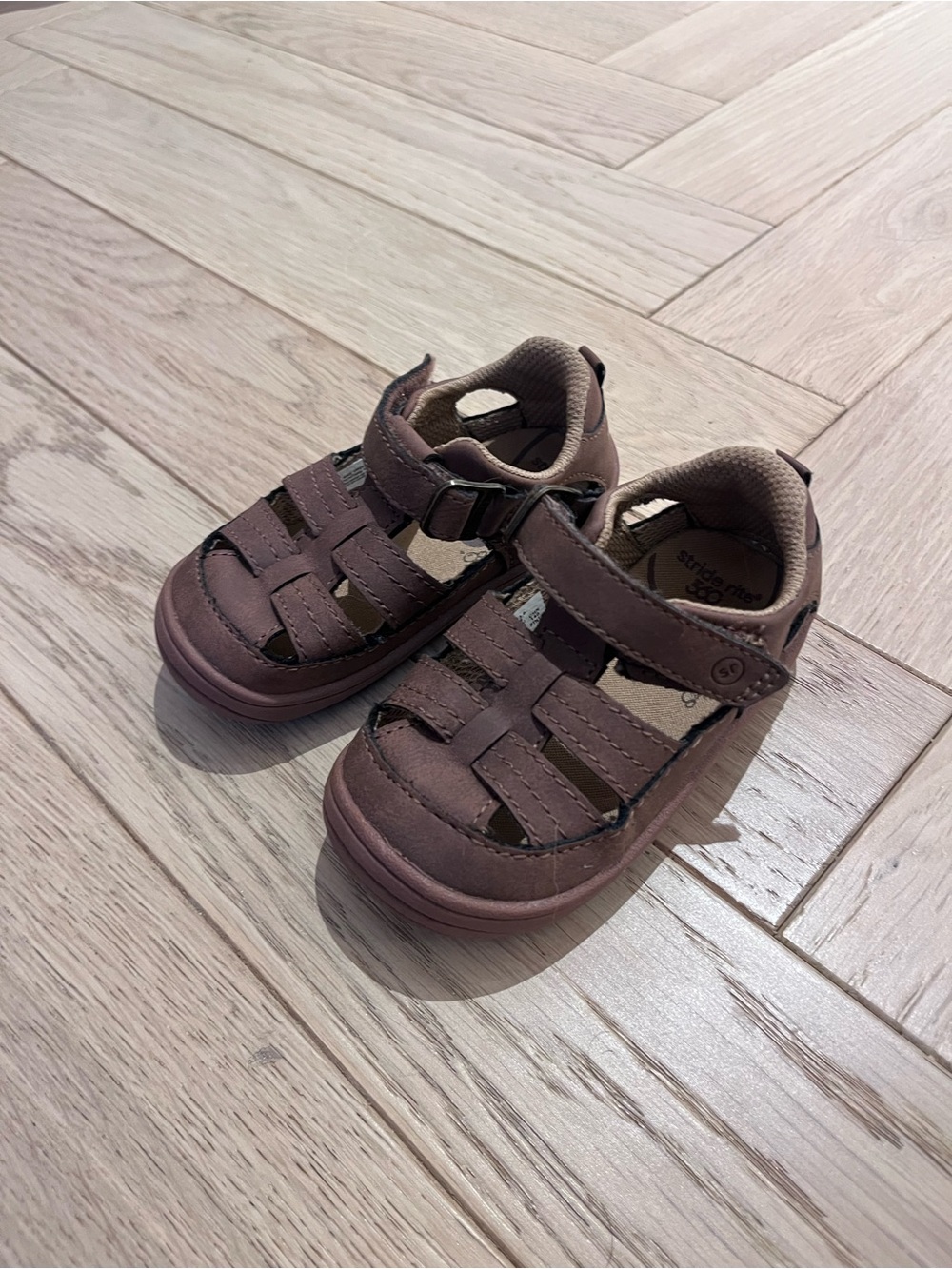 Stride Rite Amos size 6 Brown Closed-Toe Fisherman Sandals for Toddlers